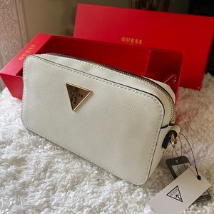Guess White square Sling strap Bag